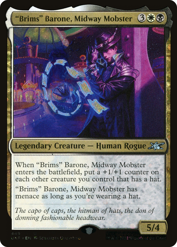 "Brims" Barone, Midway Mobster (Galaxy Foil) (UNF-449) [Unfinity] Foil MTG Single Wizards of the Coast