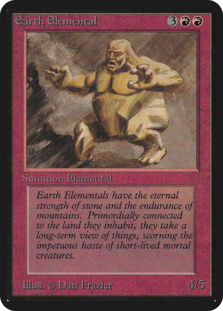 Earth Elemental (LEA-) [Oldschool] Limited Edition Alpha MTG Single Wizards of the Coast