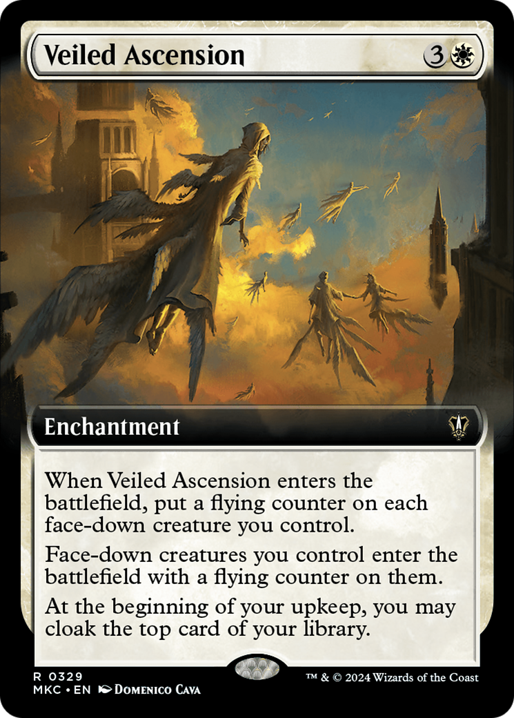 Veiled Ascension (MKC-329) [Murders at Karlov Manor Commander] (Extended Art) MTG Single Wizards of the Coast