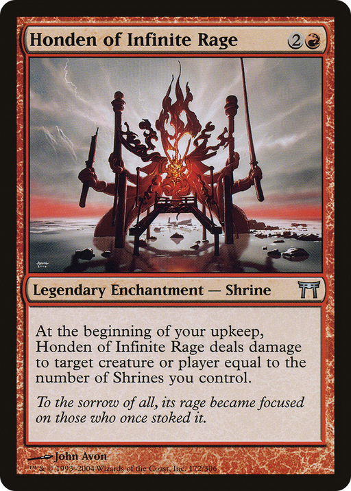 Honden of Infinite Rage [Champions of Kamigawa] MTG Single Magic: The Gathering