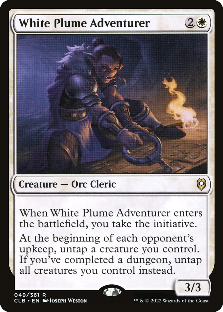 White Plume Adventurer (CLB-049) [Commander Legends: Battle for Baldur's Gate] MTG Single Wizards of the Coast