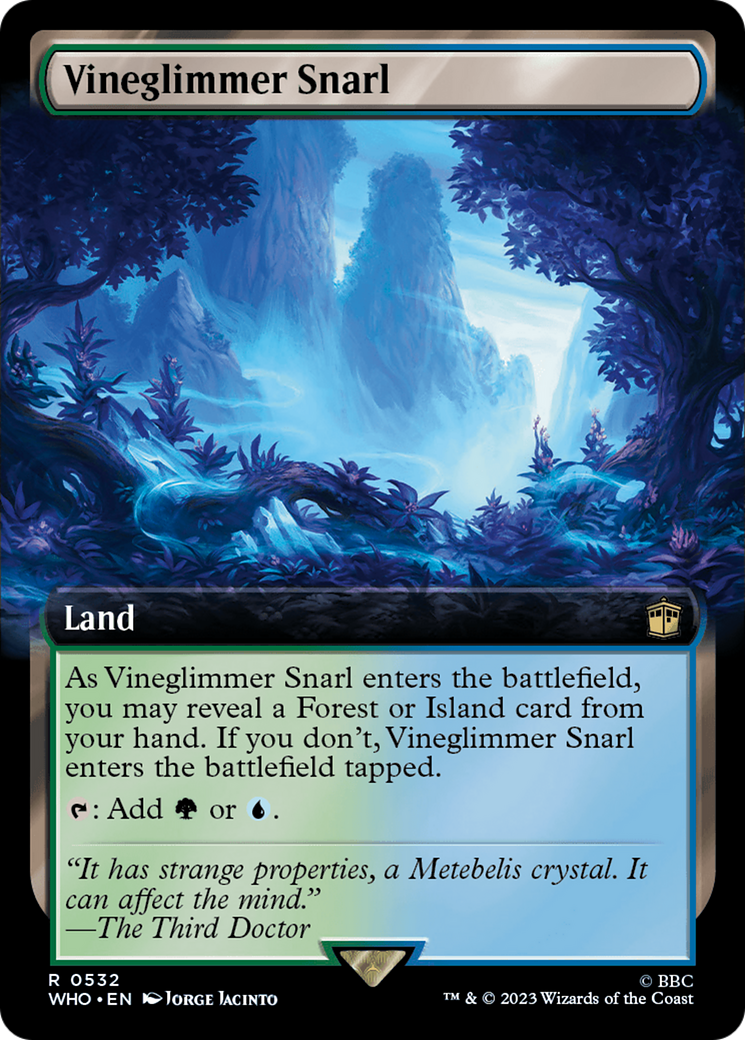 Vineglimmer Snarl (WHO-532) [Doctor Who] (Extended Art) MTG Single Wizards of the Coast