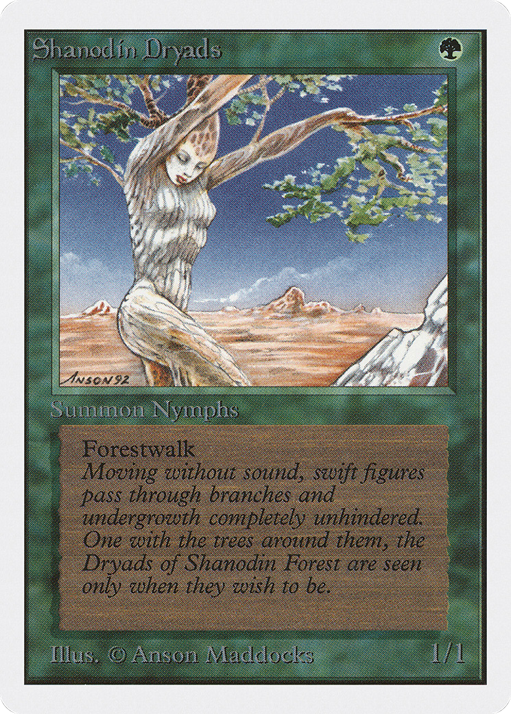 Shanodin Dryads (2ED-217) [Oldschool] Unlimited Edition MTG Single Wizards of the Coast