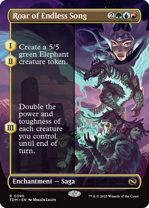 Roar of Endless Song (Borderless) (TDM-390) [Tarkir: Dragonstorm] MTG Single Wizards of the Coast