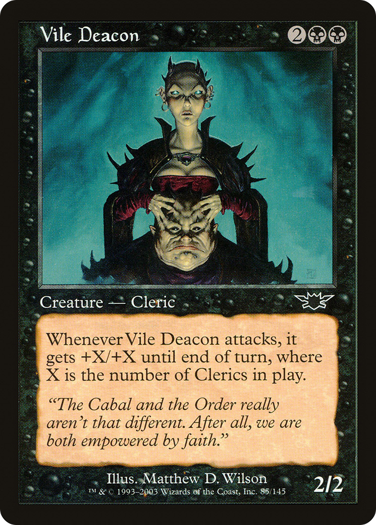 Vile Deacon (LGN-085) [Legions] MTG Single Wizards of the Coast