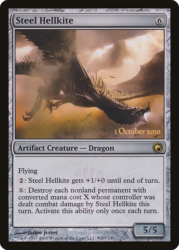 Steel Hellkite (LARP-205) [Scars of Mirrodin Promos] Foil MTG Single Wizards of the Coast