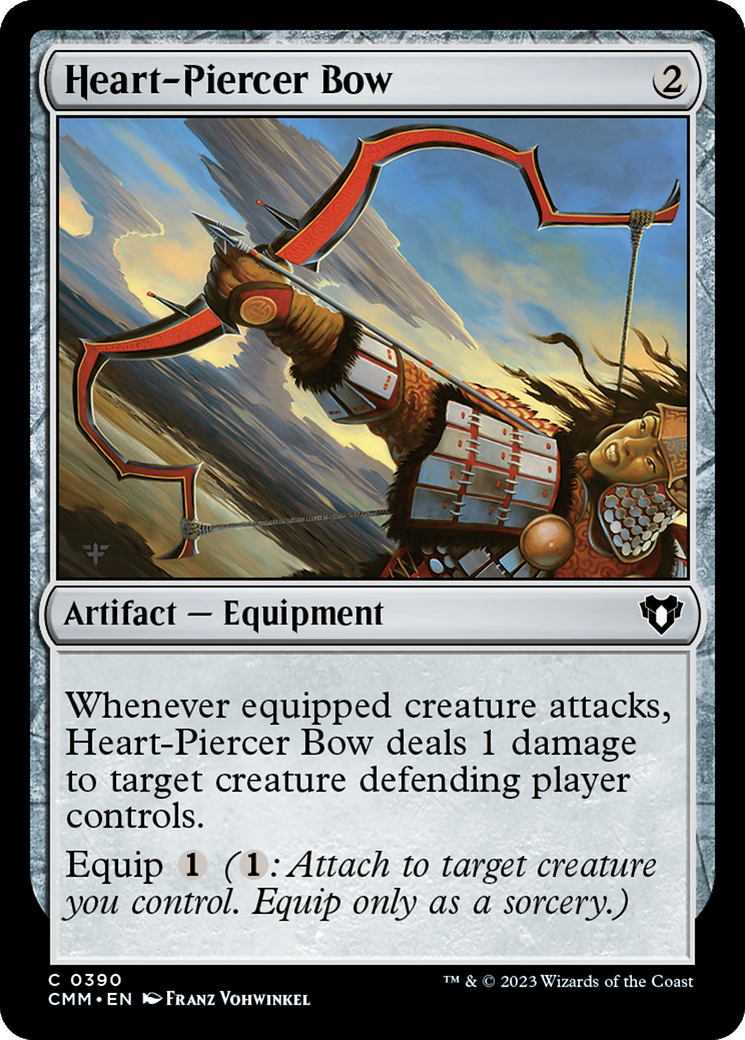 Heart-Piercer Bow (CMM-390) [Commander Masters] Foil MTG Single Wizards of the Coast