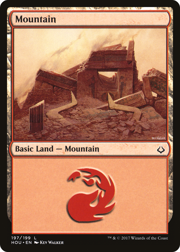 Mountain (197) [Hour of Devastation] MTG Single Magic: The Gathering