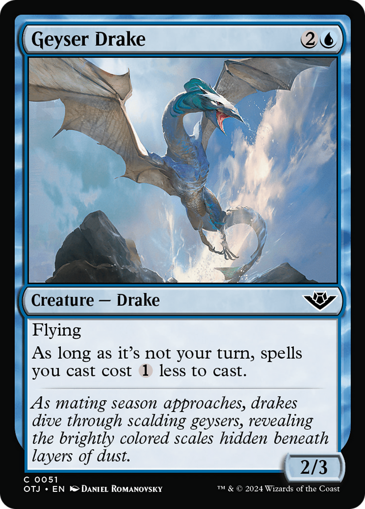 Geyser Drake (OTJ-051) [Outlaws of Thunder Junction] MTG Single Wizards of the Coast