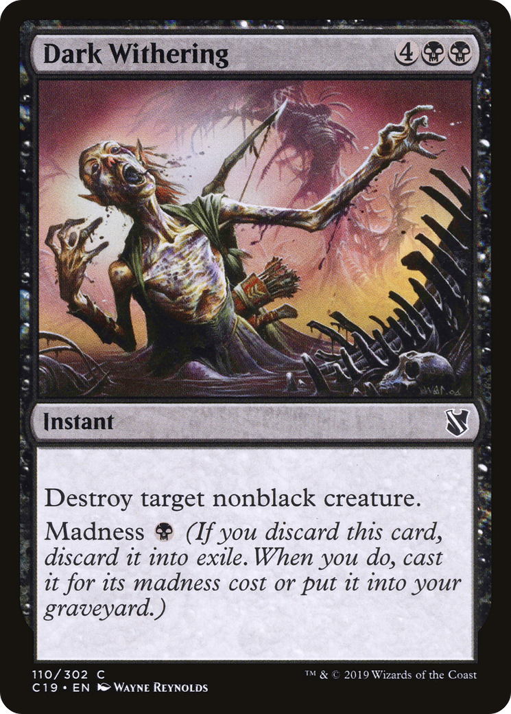 Dark Withering (C19-110) [Commander 2019] MTG Single Wizards of the Coast