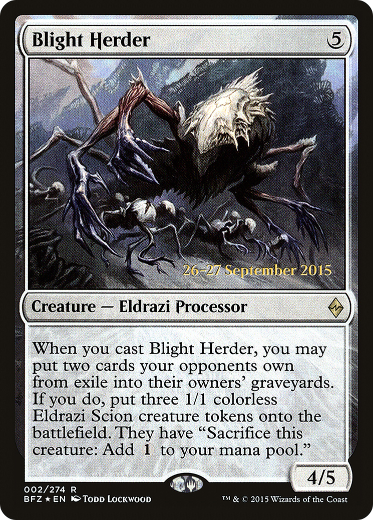 Blight Herder (PRE-002) [Battle for Zendikar Promos] Foil MTG Single Wizards of the Coast