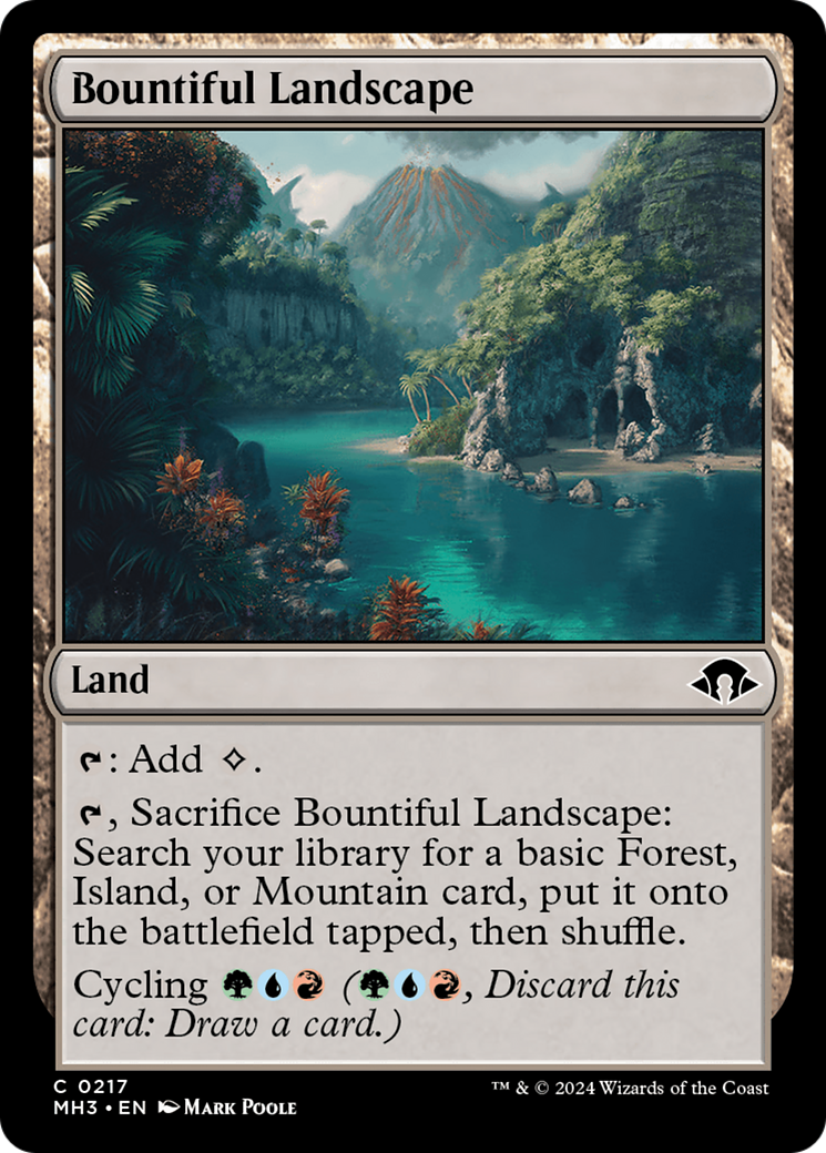 Bountiful Landscape (MH3-217) [Modern Horizons 3] Foil MTG Single Wizards of the Coast