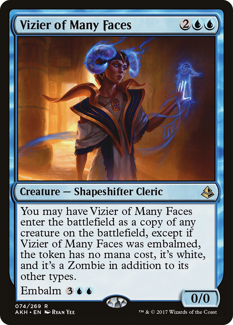 Vizier of Many Faces (AKH-074) [Amonkhet] Foil MTG Single Wizards of the Coast