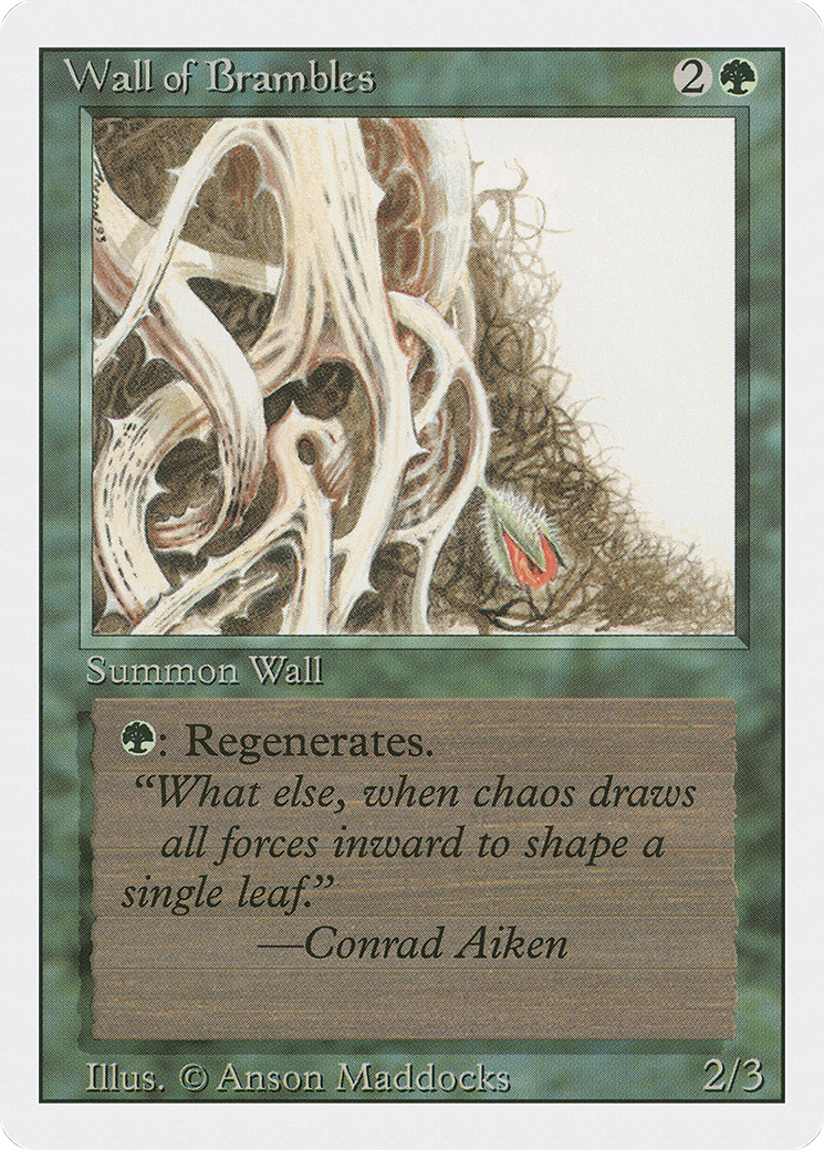 Wall of Brambles (3ED-) [Revised Edition] MTG Single Wizards of the Coast