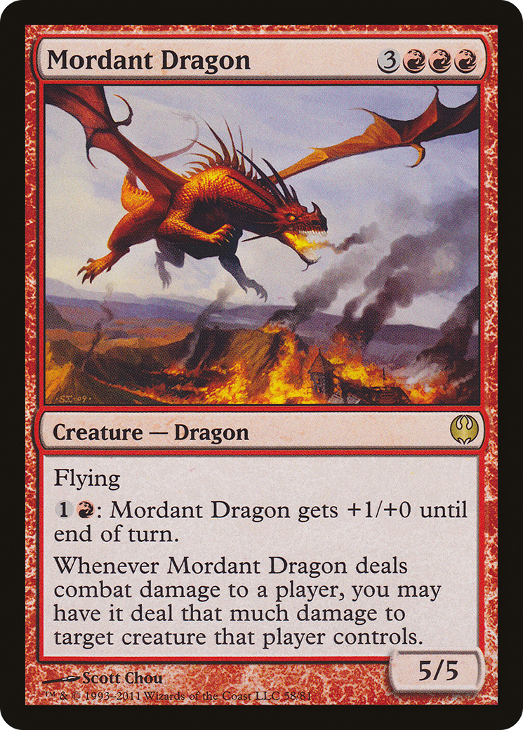 Mordant Dragon (DDG-058) [Misc] Duel Decks: Knights vs. Dragons MTG Single Wizards of the Coast