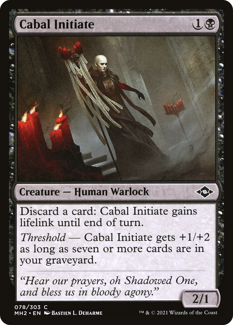 Cabal Initiate (MH2-078) [Modern Horizons 2] Foil MTG Single Wizards of the Coast
