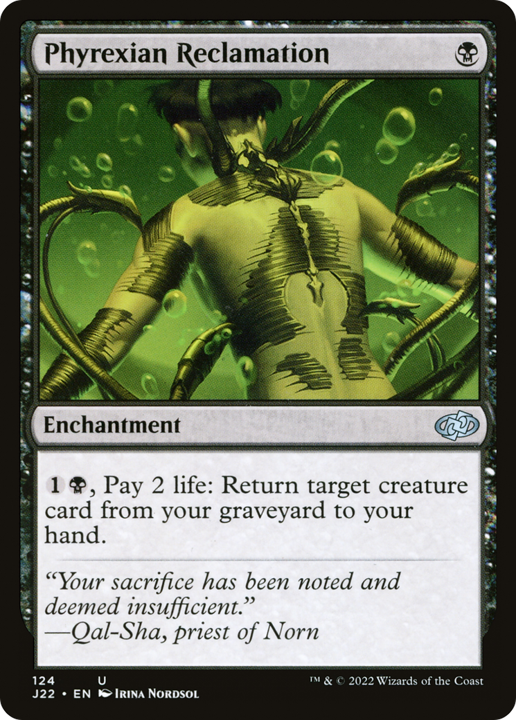 Phyrexian Reclamation (J22-124) [Jumpstart 2022] MTG Single Wizards of the Coast