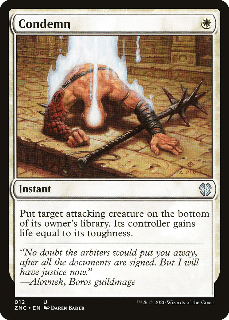 Condemn (ZNC-012) [Zendikar Rising Commander] MTG Single Wizards of the Coast