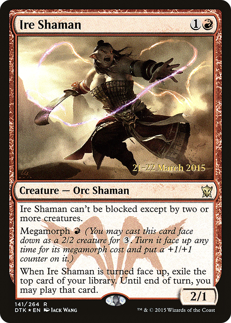 Ire Shaman (PRE-141) [Dragons of Tarkir Promos] Foil MTG Single Wizards of the Coast