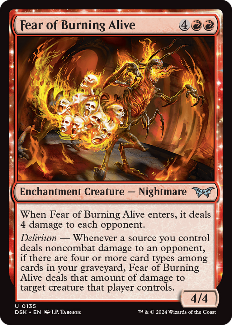 Fear of Burning Alive (DSK-135) [Duskmourn: House of Horror] MTG Single Wizards of the Coast
