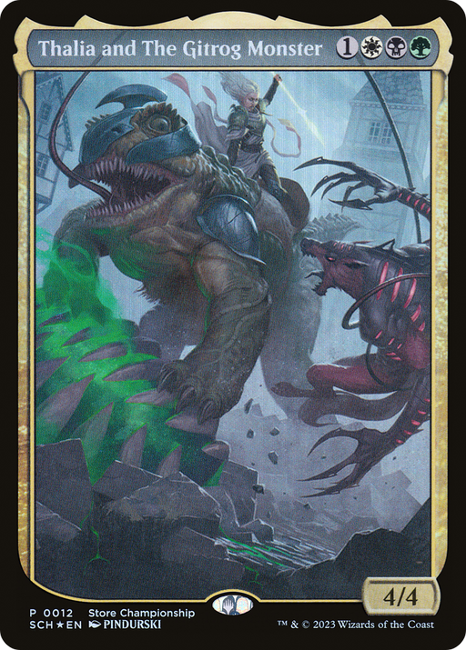 Thalia and The Gitrog Monster (GAME-012) [Misc] Store Championships Foil MTG Single Wizards of the Coast