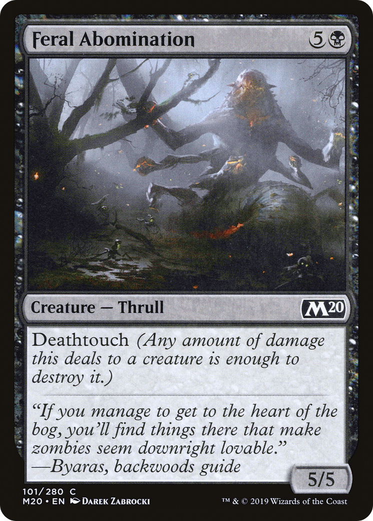 Feral Abomination (M20-101) [Core Set 2020] MTG Single Wizards of the Coast