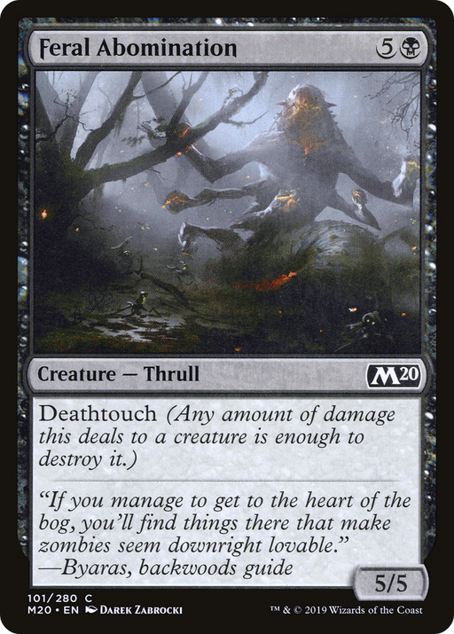 Feral Abomination (M20-101) [Core Set 2020] MTG Single Wizards of the Coast