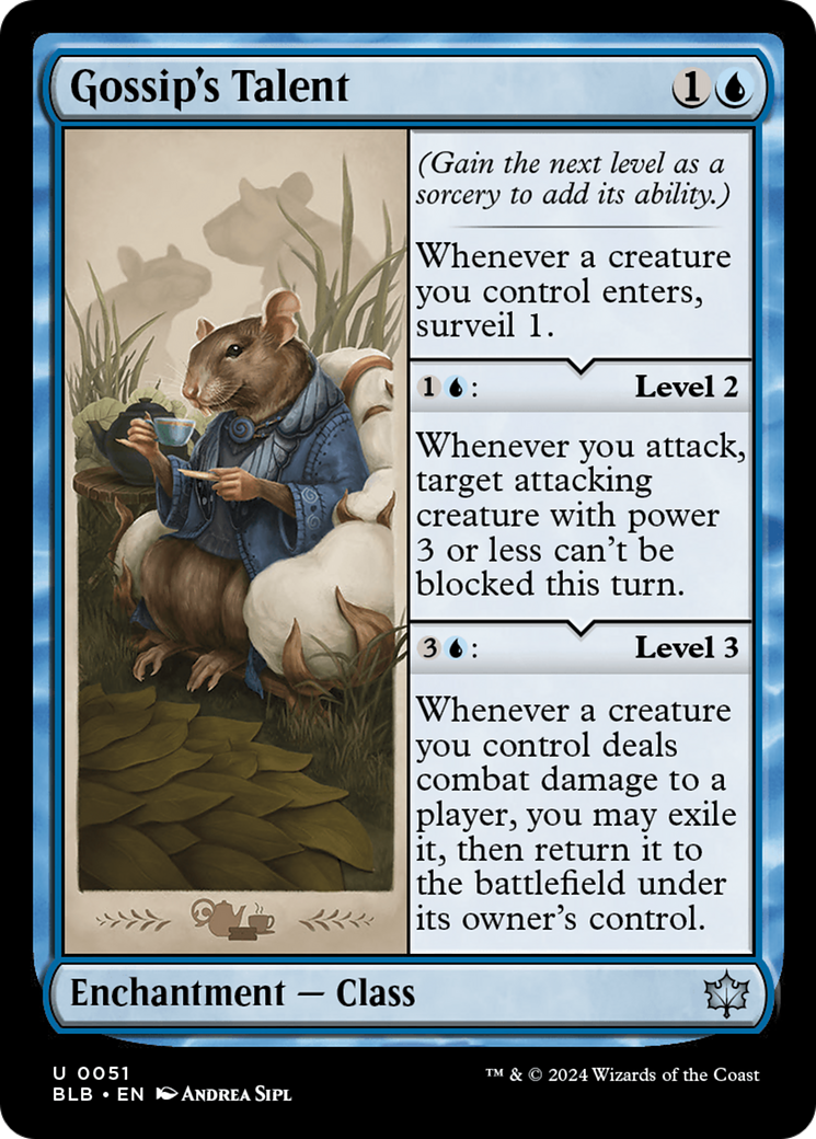 Gossip's Talent (BLB-051) [Bloomburrow] Foil MTG Single Wizards of the Coast