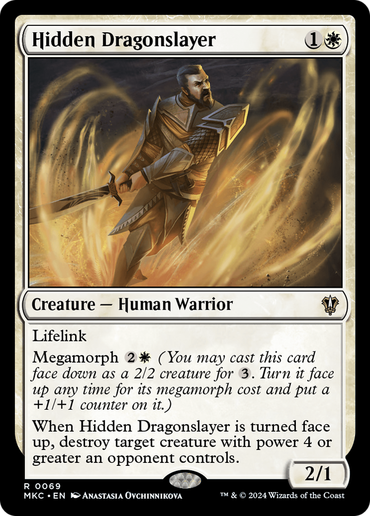 Hidden Dragonslayer (MKC-069) [Murders at Karlov Manor Commander] MTG Single Wizards of the Coast