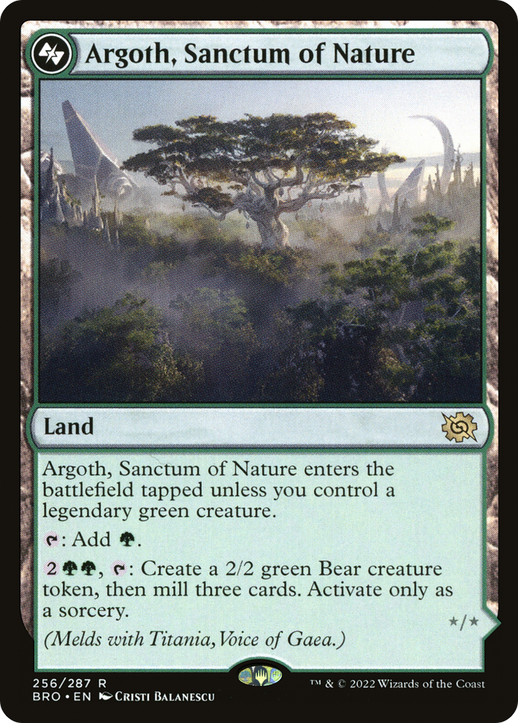 Argoth, Sanctum of Nature (BRO-256) [The Brothers' War] Foil MTG Single Wizards of the Coast