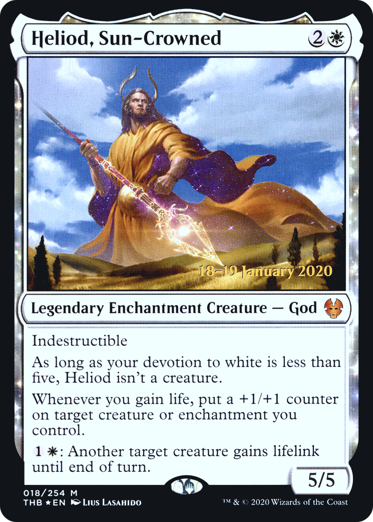 Heliod, Sun-Crowned (PRE-018) [Theros Beyond Death Promos] Foil MTG Single Wizards of the Coast
