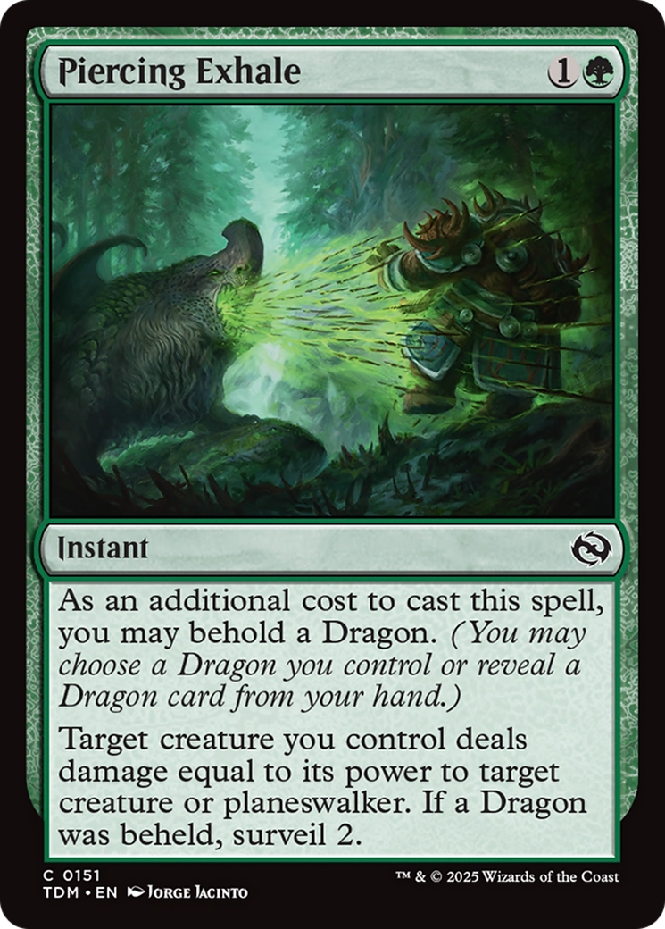 Piercing Exhale (TDM-151) [Tarkir: Dragonstorm] MTG Single Wizards of the Coast