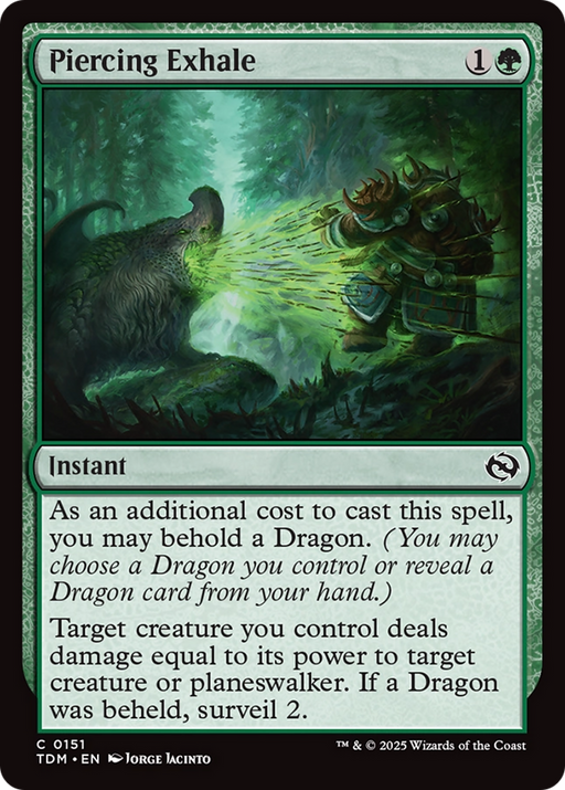 Piercing Exhale (TDM-151) [Tarkir: Dragonstorm] MTG Single Wizards of the Coast