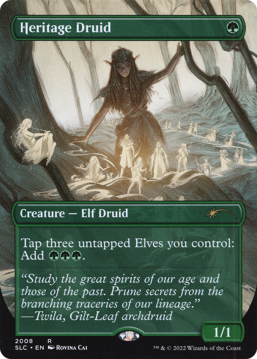 Heritage Druid (SLC-2008) [Secret Lair] Countdown Kit (Borderless) Foil MTG Single Wizards of the Coast