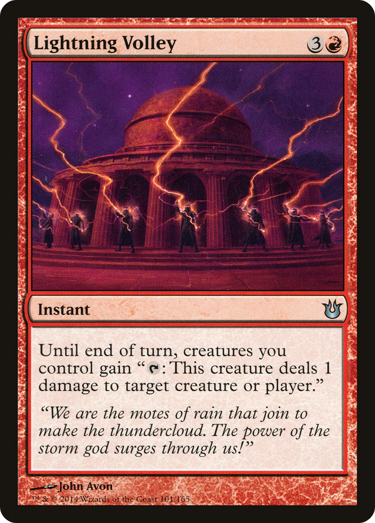 Lightning Volley (BNG-101) [Born of the Gods] MTG Single Wizards of the Coast
