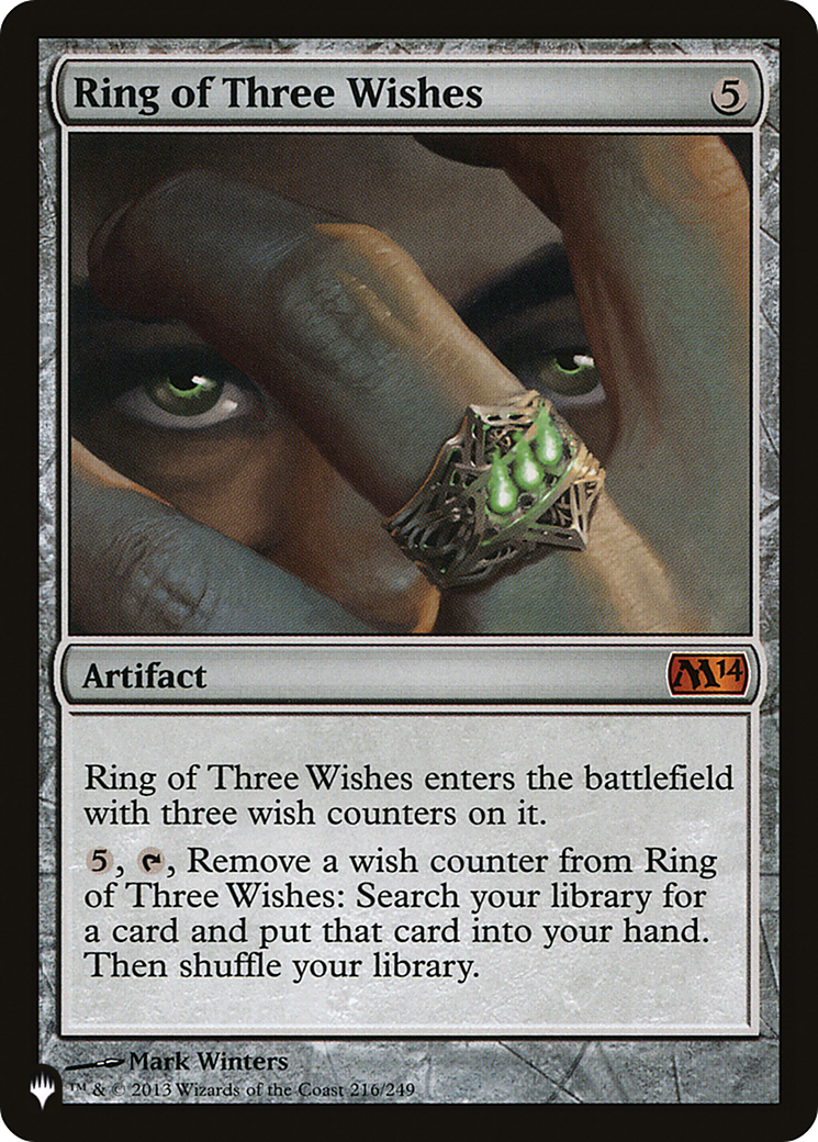Ring of Three Wishes (LIST-216/249) [Mystery Booster] The List MTG Single Wizards of the Coast