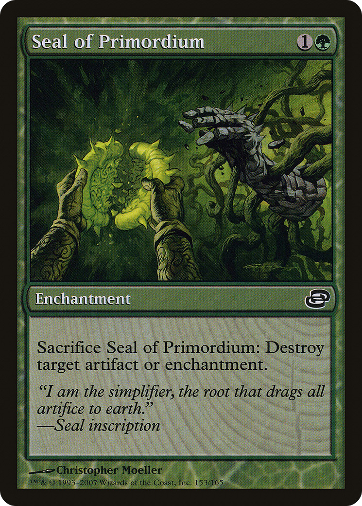 Seal of Primordium (PLC-153) [Planar Chaos] (colorshifted) MTG Single Planar Chaos
