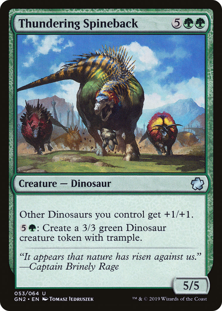 Thundering Spineback (GN2-053) [Misc] Game Night 2019 MTG Single Wizards of the Coast