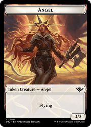 Treasure // Angel Double-Sided Token [Tokens] Outlaws of Thunder Junction Tokens MTG Single Magic: The Gathering