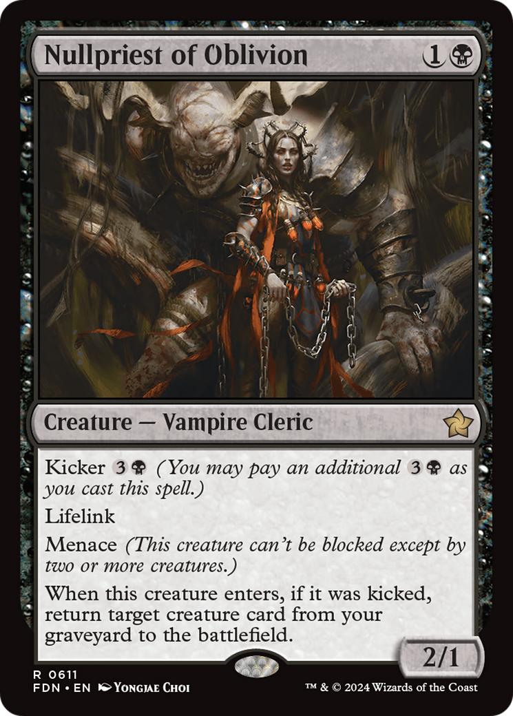 Nullpriest of Oblivion (FDN-611) [Foundations] MTG Single Wizards of the Coast