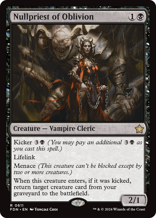 Nullpriest of Oblivion (FDN-611) [Foundations] MTG Single Wizards of the Coast