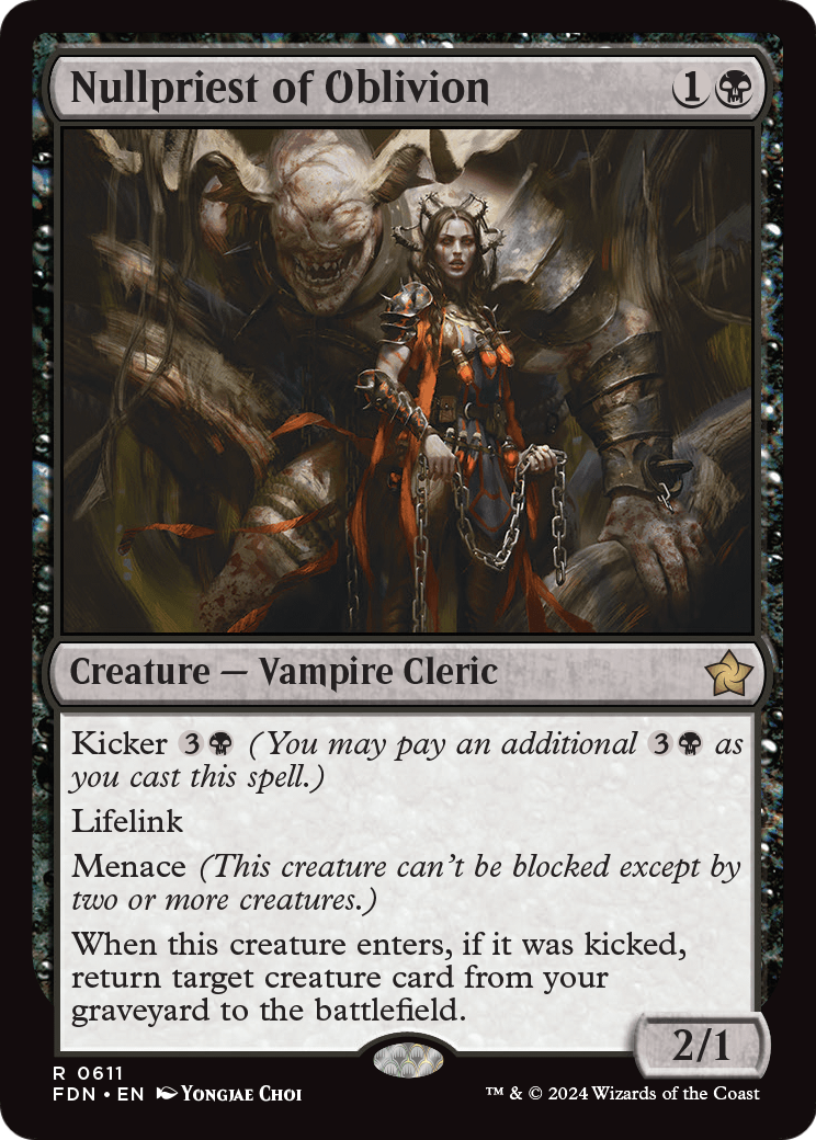 Nullpriest of Oblivion (FDN-611) [Foundations] MTG Single Wizards of the Coast