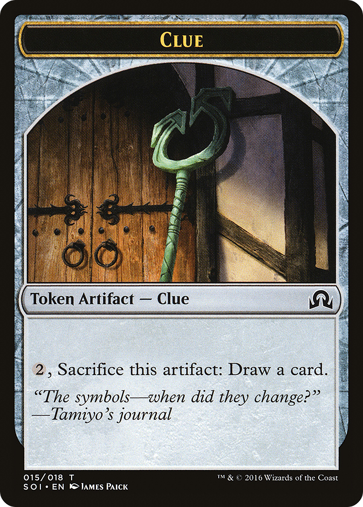Clue Token (015) (SOI-015) [Tokens] Shadows over Innistrad Tokens MTG Single Wizards of the Coast