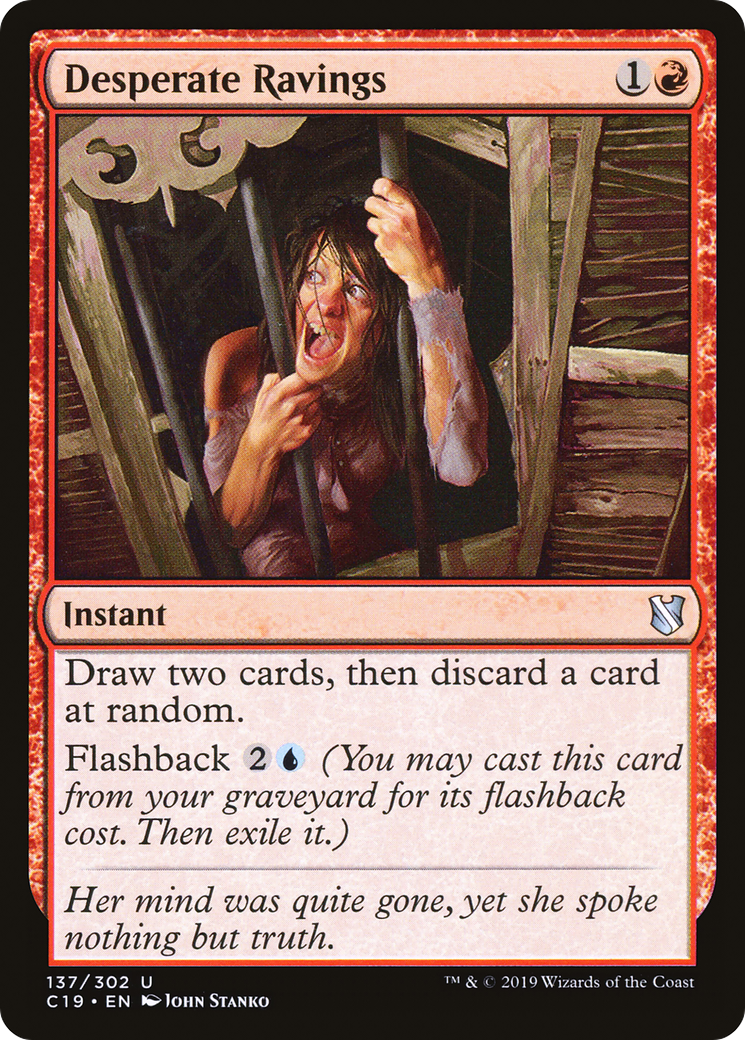 Desperate Ravings (C19-137) [Commander 2019] MTG Single Wizards of the Coast
