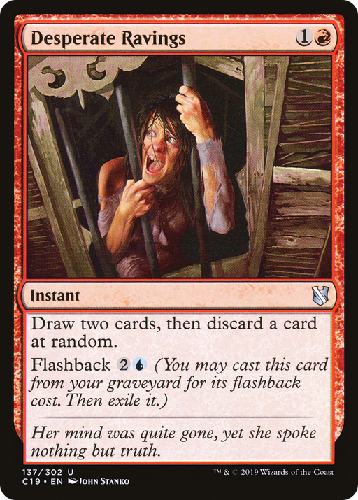 Desperate Ravings (C19-137) [Commander 2019] MTG Single Wizards of the Coast