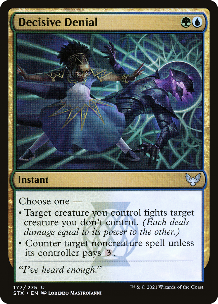 Decisive Denial (STX-177) [Strixhaven: School of Mages] Foil MTG Single Wizards of the Coast