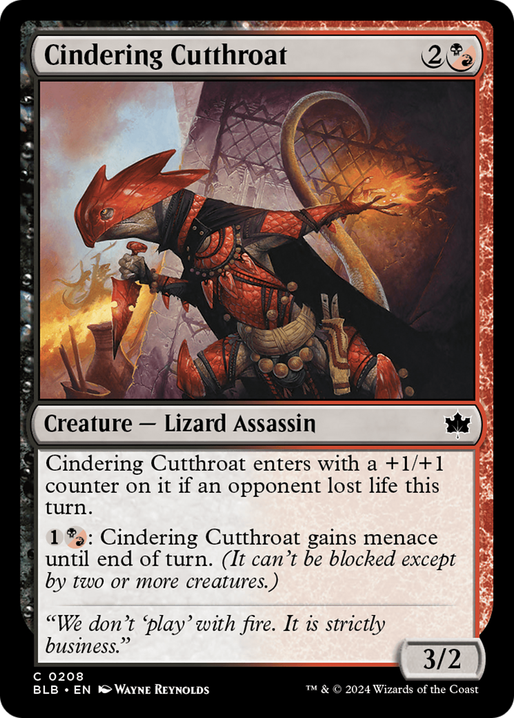 Cindering Cutthroat (BLB-208) [Bloomburrow] MTG Single Wizards of the Coast