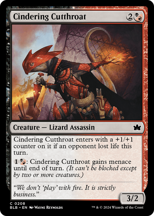 Cindering Cutthroat (BLB-208) [Bloomburrow] Foil MTG Single Wizards of the Coast