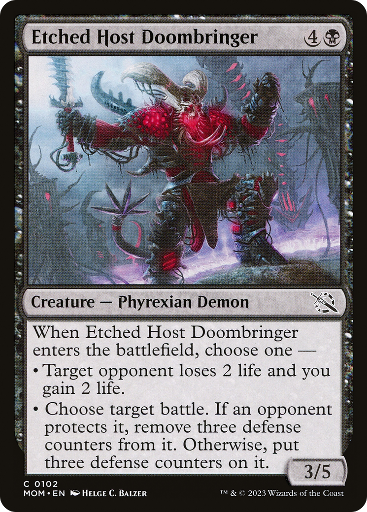 Etched Host Doombringer (MOM-102) [March of the Machine] MTG Single Wizards of the Coast
