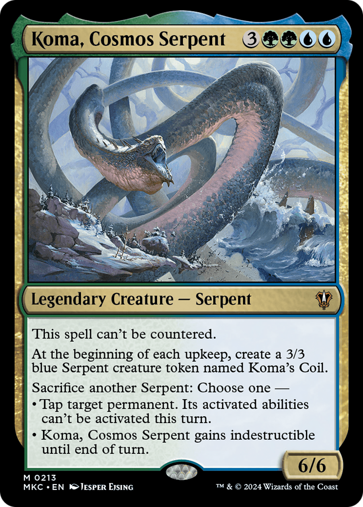 Koma, Cosmos Serpent (MKC-213) [Murders at Karlov Manor Commander] MTG Single Wizards of the Coast